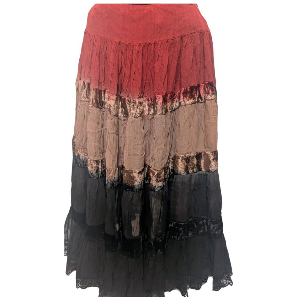 Boho Tiered Maxi Skirt